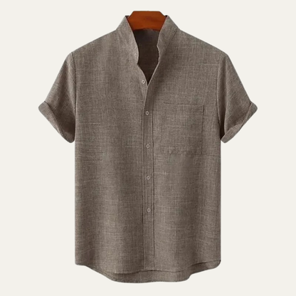 Men's Cotton Beach Shirt Casual Summer White