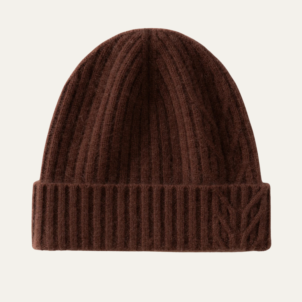 Men's Cashmere Ribbed Beanie - Fashinoza