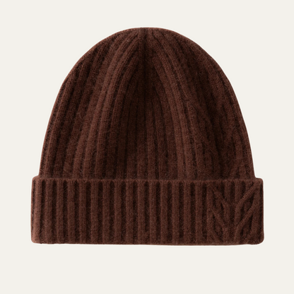 Men's Cashmere Ribbed Beanie - Fashinoza