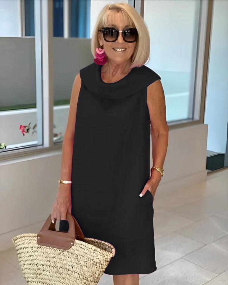 Women's Sleeveless Midi Shift Dress