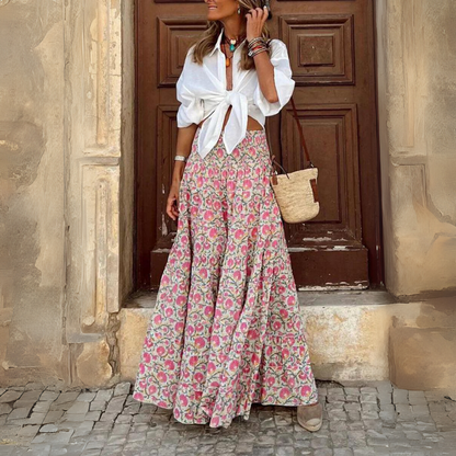 Women's Bohemian Print Maxi Skirt