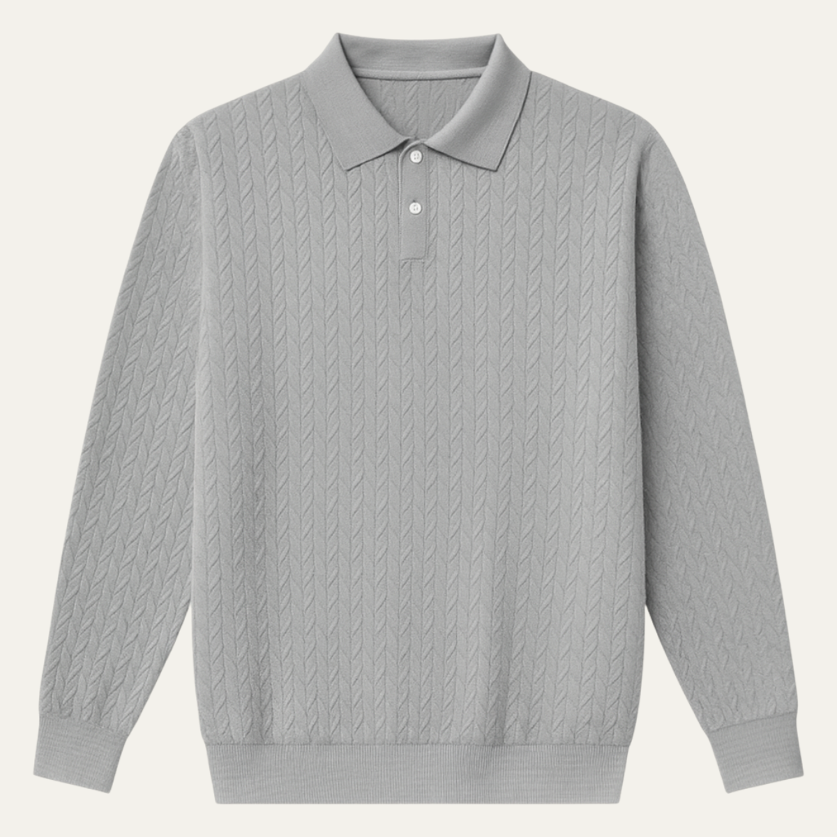 Men's Polo Sweater Casual Knit Navy Blue - Fashinoza