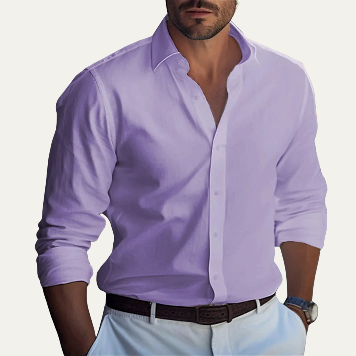 Men's Soft Button Down Shirt Casual Cotton