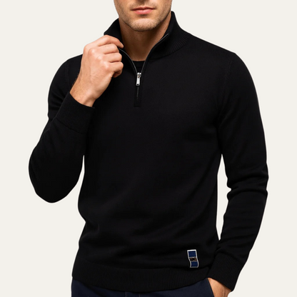 Men's Half Zip Knit Sweater Smart Casual