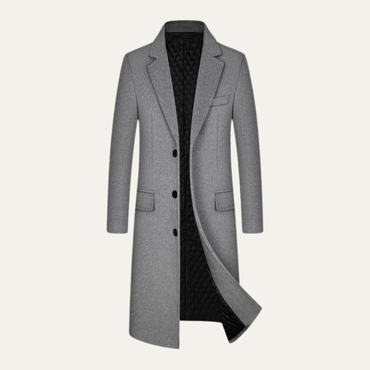 Men's Wool Trench Coat - Fashinoza