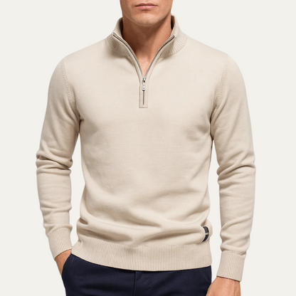 Men's Half Zip Knit Sweater Smart Casual