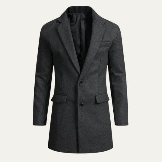 Men's Wool Blend Overcoat Smart Casual Winter - Fashinoza