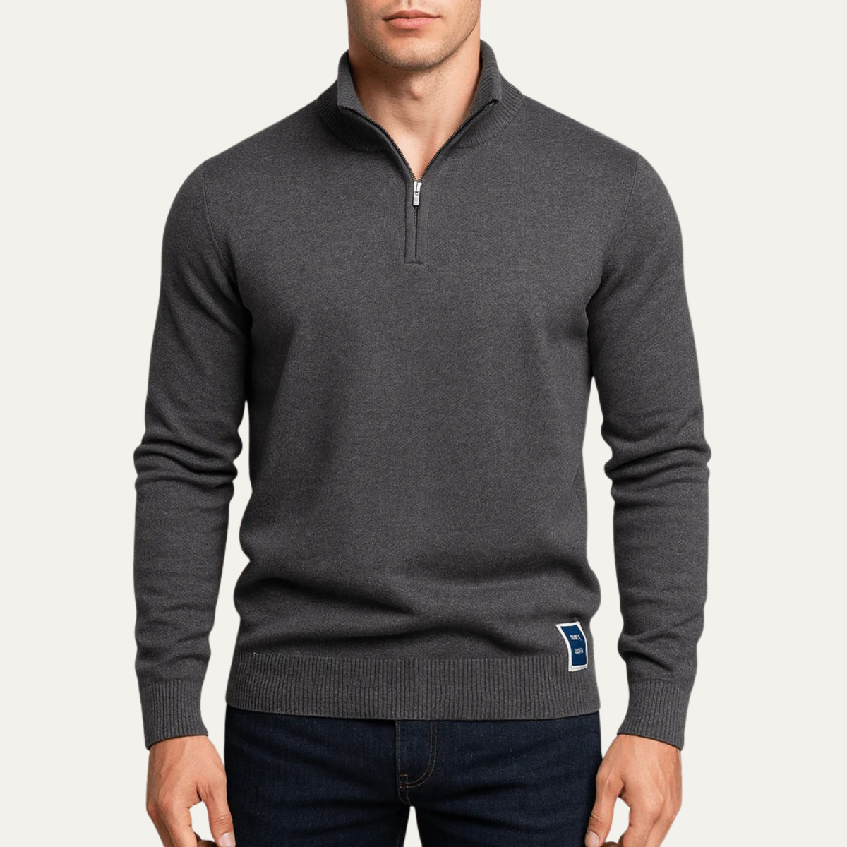 Men's Half Zip Knit Sweater Smart Casual