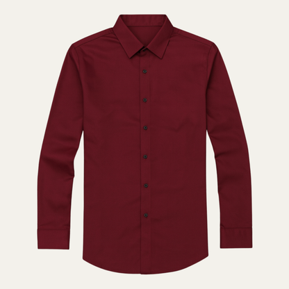 Men's Slim Fit Dress Shirt Cotton Button Up Light Blue - Fashinoza
