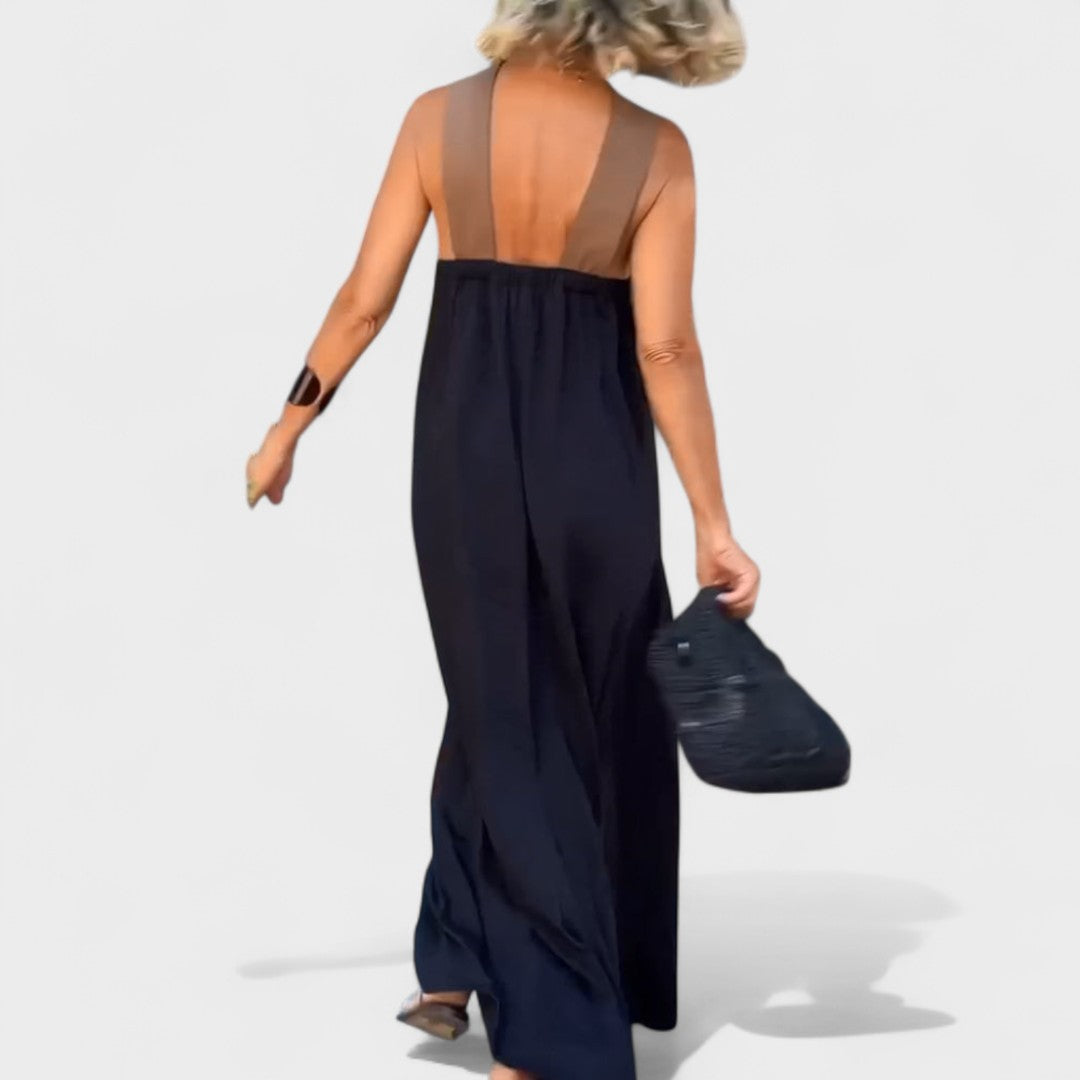 Women's Sleeveless Maxi Dress Cross Strap