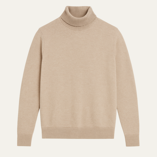Men's Classic Turtleneck Knit Sweater - Fashinoza