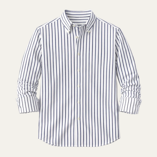Varenna Lago Men's Striped Dress Shirt Retro Button Down - Fashinoza