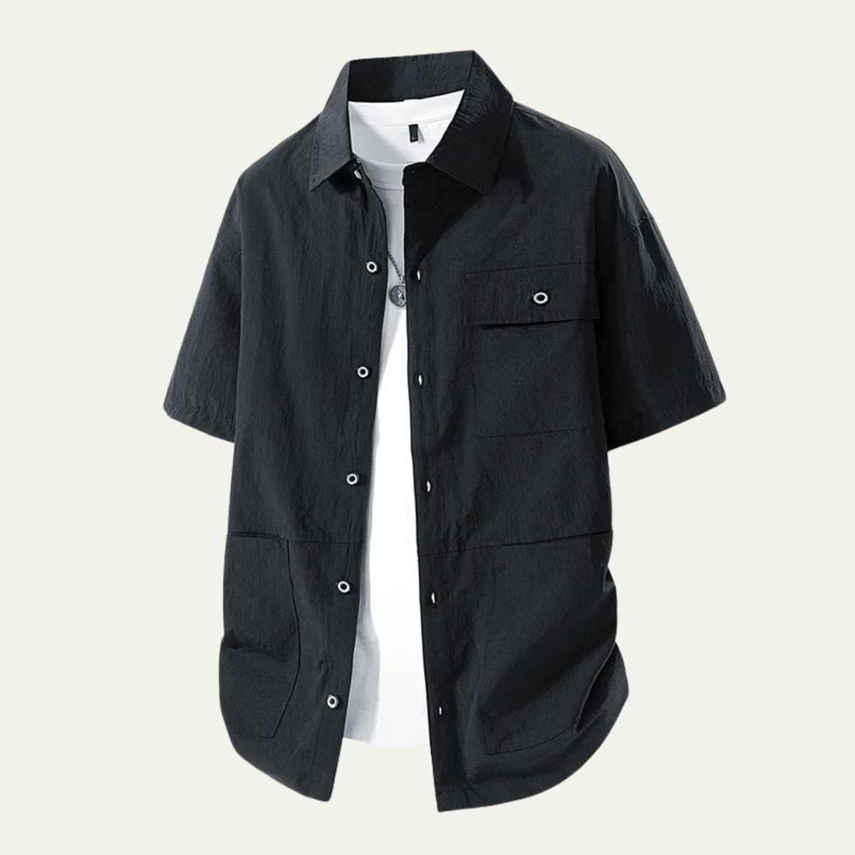 Vernazza Men's Casual Button Down Shirt Lightweight