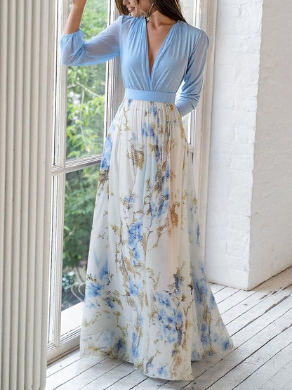 Women's Floral Long Sleeve Dress
