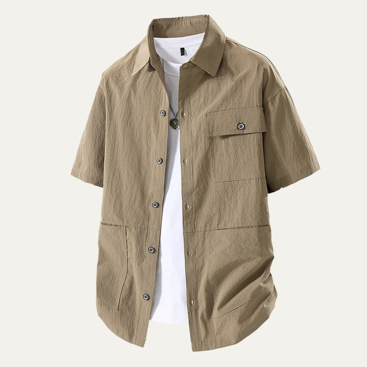 Vernazza Men's Casual Button Down Shirt Lightweight