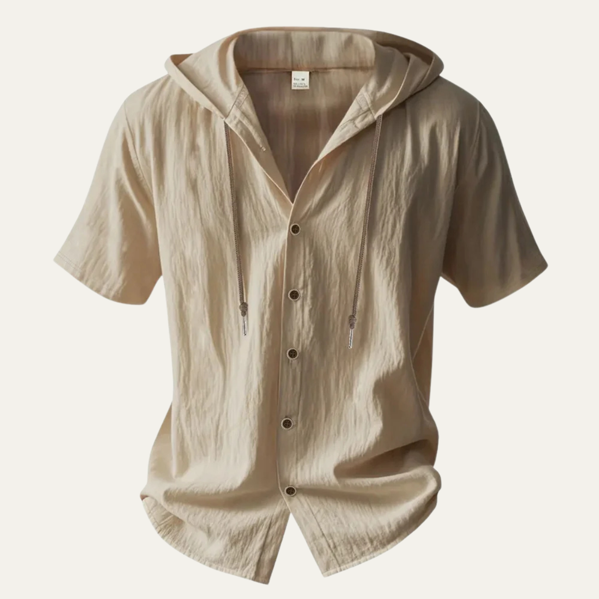 Men's Lightweight Hooded Cotton Linen Shirt - Fashinoza