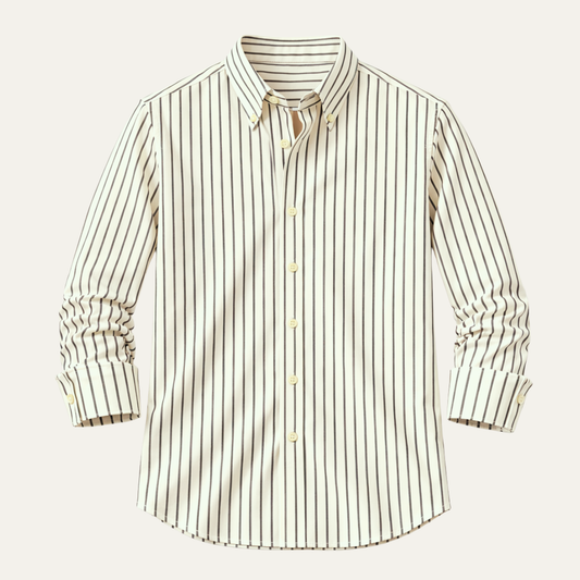 Moltrasio Men's Business Shirt Contrast Stripe - Fashinoza