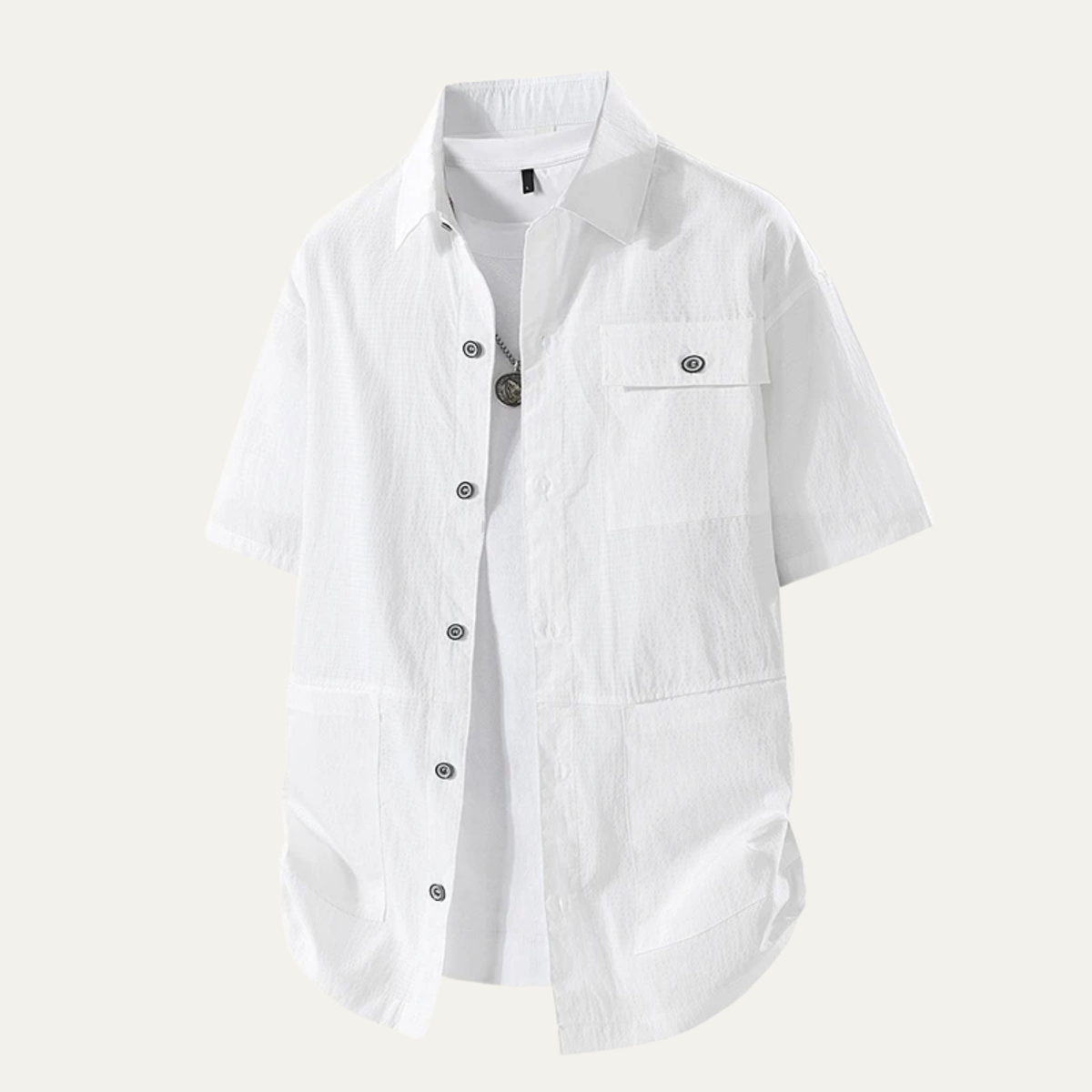Vernazza Men's Casual Button Down Shirt Lightweight