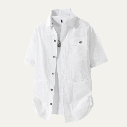 Vernazza Men's Casual Button Down Shirt Lightweight