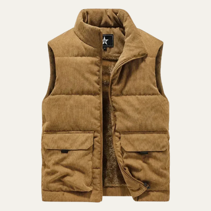 Women's Wool Cotton Padded Vest - Fashinoza