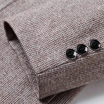 Men's Single Breasted Blazer Smart Casual Wool Navy