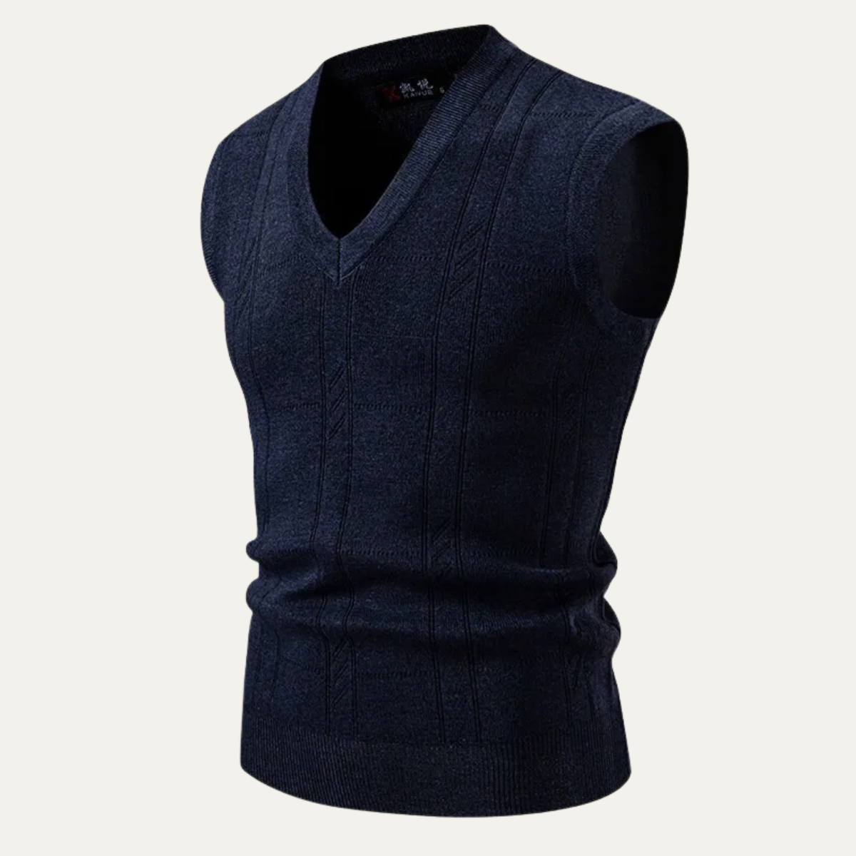 Men's Knitted V Neck Tank - Fashinoza