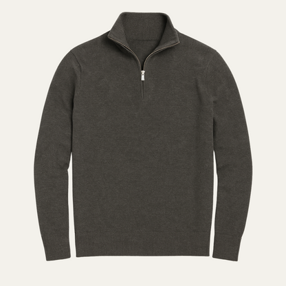 Men's Quarter Zip Sweater Lightweight Knit - Fashinoza