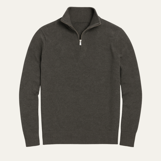 Men's Quarter Zip Sweater Lightweight Knit - Fashinoza