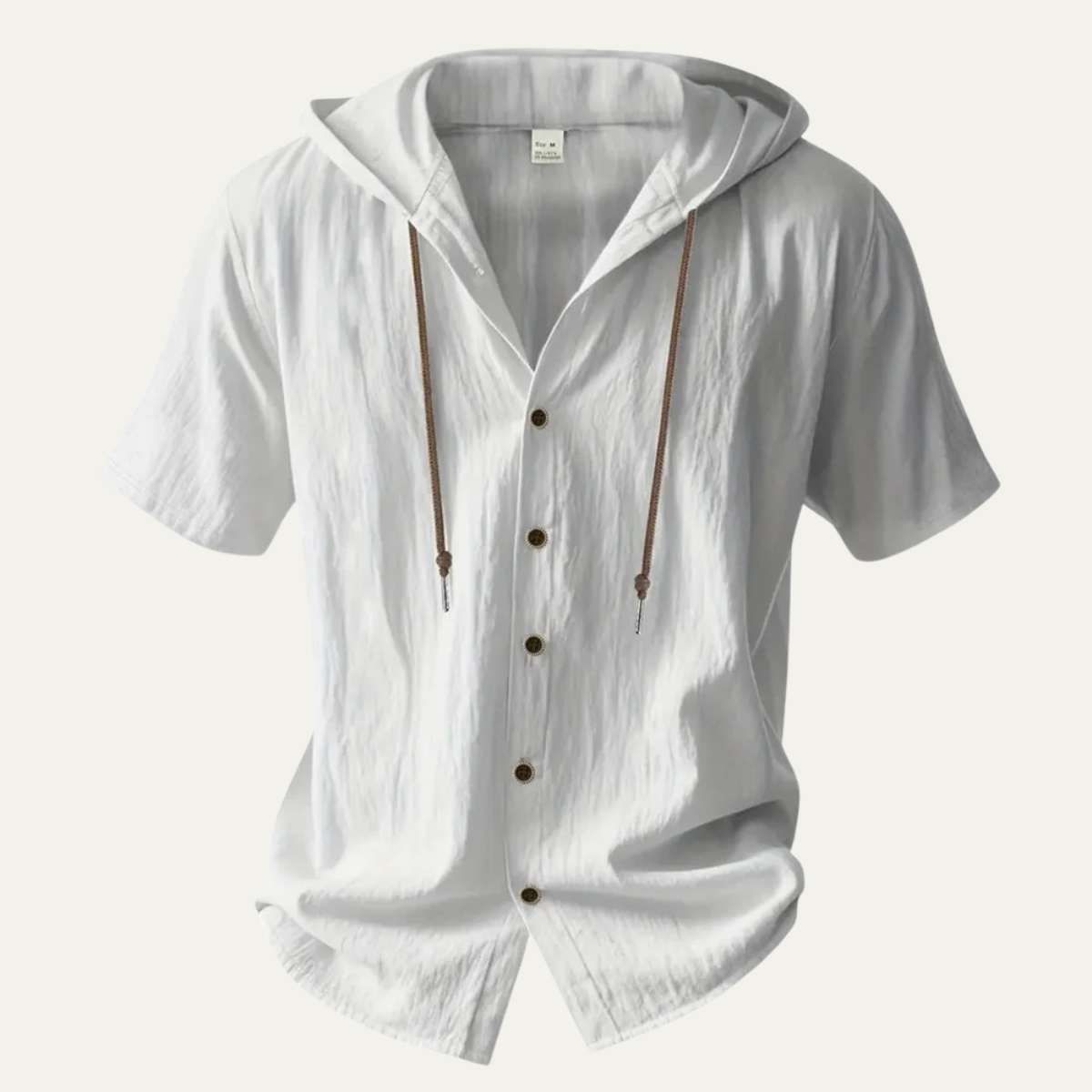 Men's Lightweight Hooded Cotton Linen Shirt