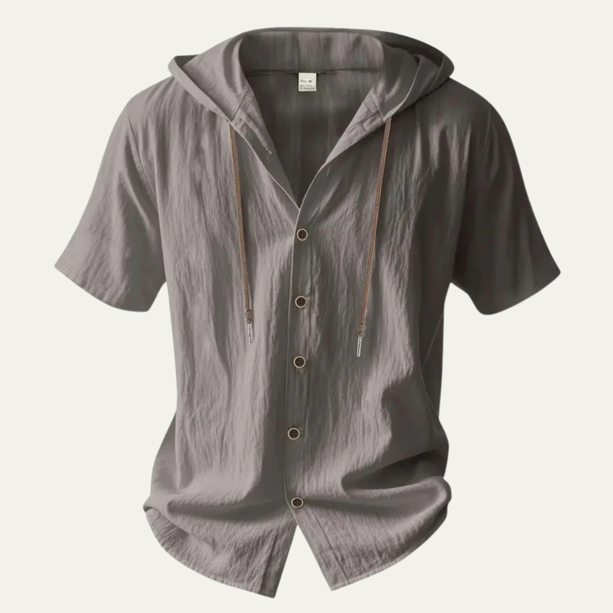 Men's Lightweight Hooded Cotton Linen Shirt
