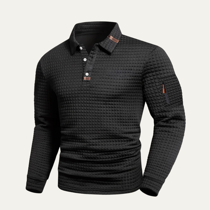 Men's Textured Sweater Zip Pocket Casual Beige - Fashinoza
