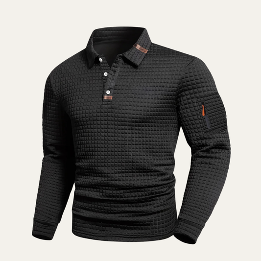 Men's Textured Sweater Zip Pocket Casual Beige - Fashinoza
