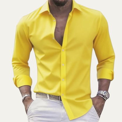 Men's Stretch Shirt Lightweight Solid Color