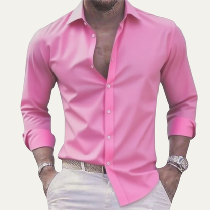 Men's Stretch Shirt Lightweight Solid Color