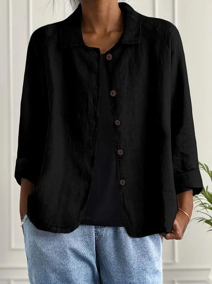 Women's Button-Front Casual Blouse
