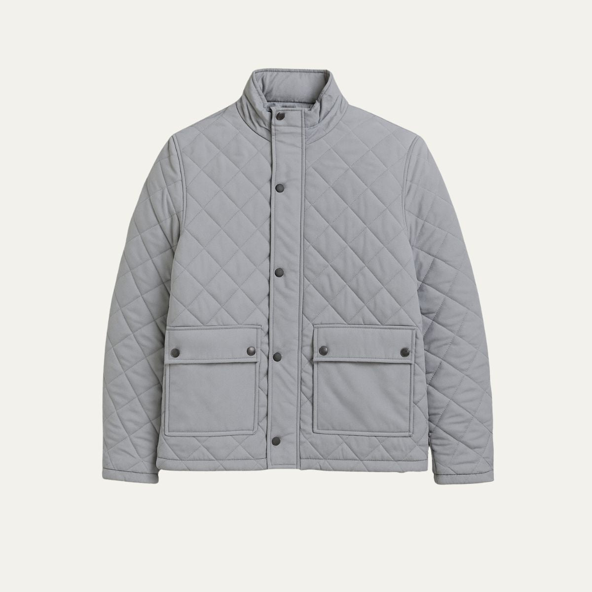 Men's Quilted Field Jacket Black - Fashinoza