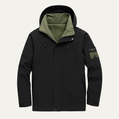 Waterproof Rain Jacket Windproof Hooded Outdoor Coat - Fashinoza