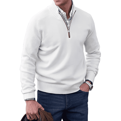 Benoit Women's Cashmere Sweater Autumn Zipper
