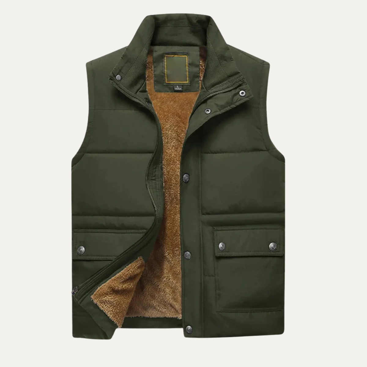 Men's Winter Puffer Vest Fleece Lined