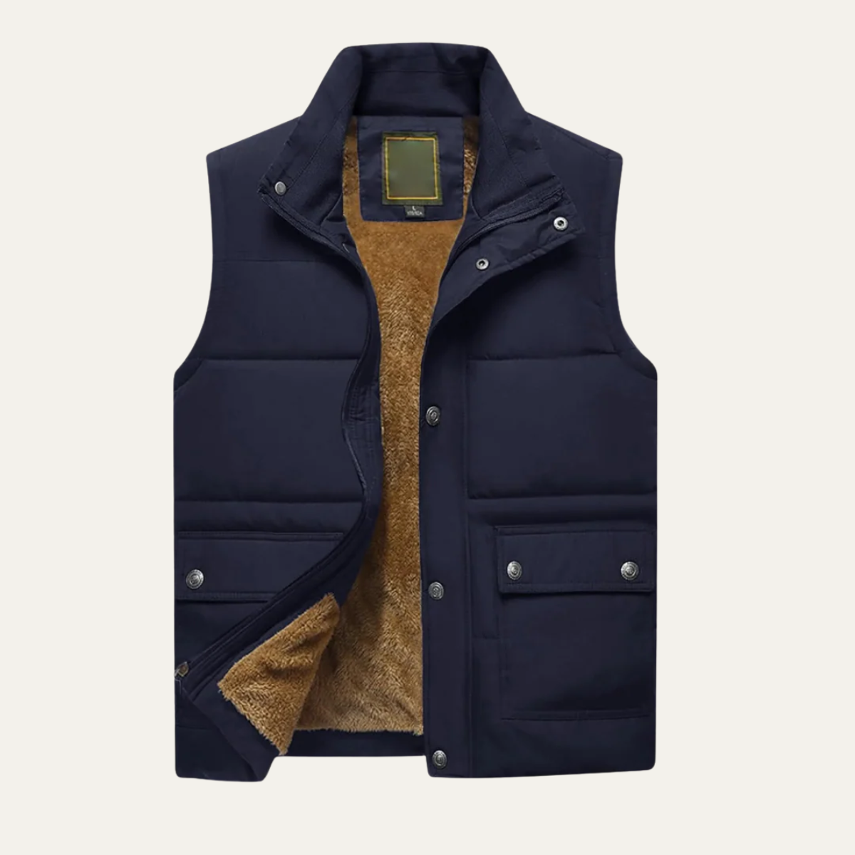Men's Winter Puffer Vest Fleece Lined