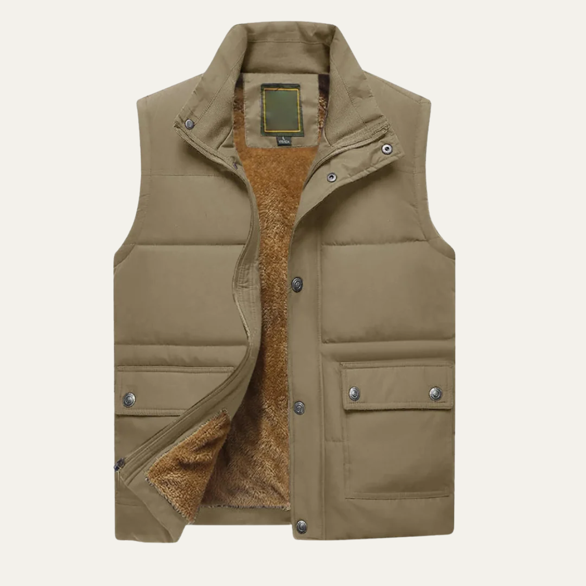 Men's Winter Puffer Vest Fleece Lined