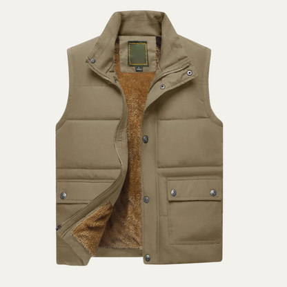 Men's Winter Puffer Vest Fleece Lined