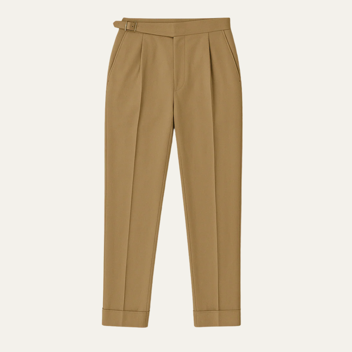 Men's High Waisted Pleated Trousers - Fashinoza