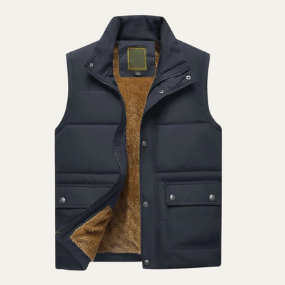 Men's Winter Puffer Vest Fleece Lined