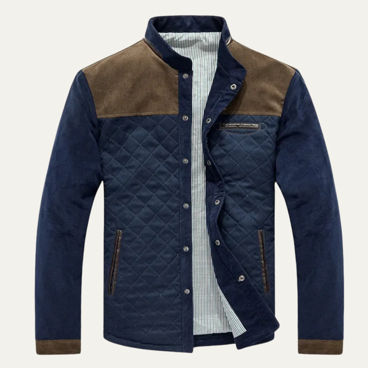 Walsingham Men's Quilted Bomber Jacket Lightweight - Fashinoza