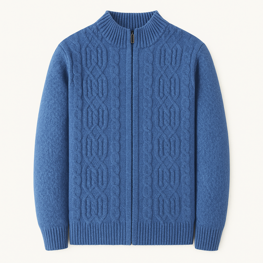 Men's Thick Wool Fleece Cardigan - Fashinoza