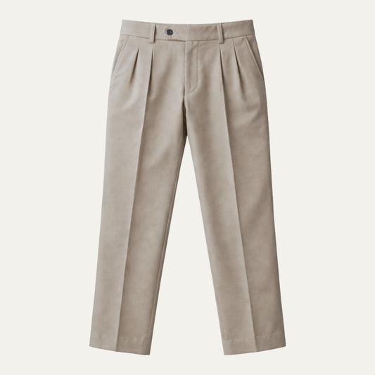 Men's Linen Loose Fit Pants Breathable Beige - Fashinoza