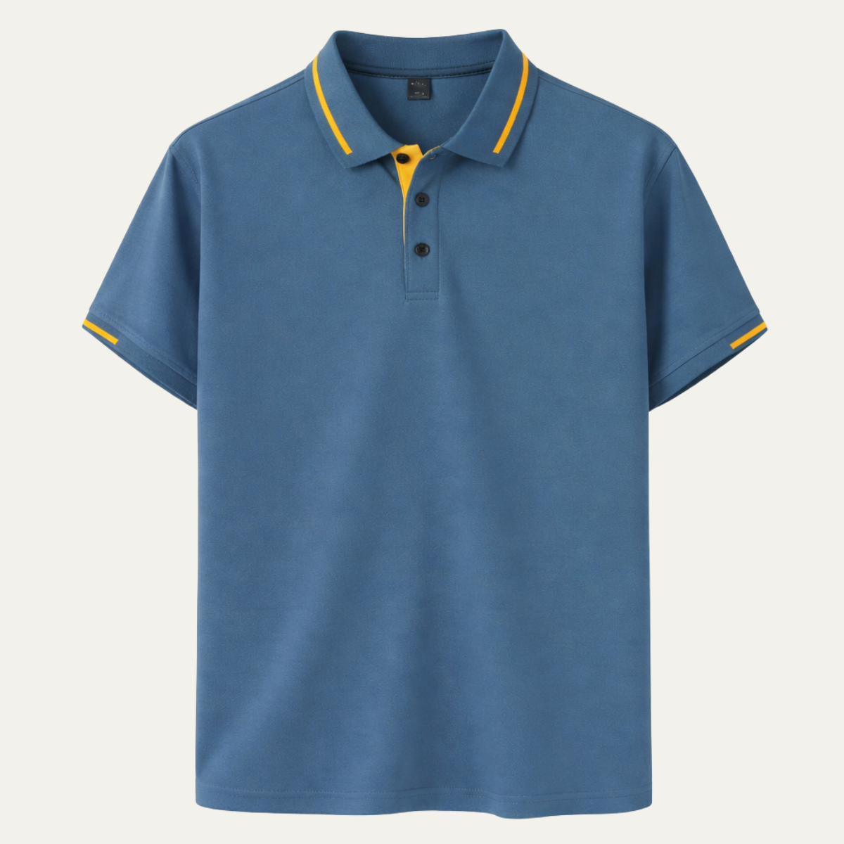 Mens Polo Shirt Contrast Trim Blue - Fashinoza