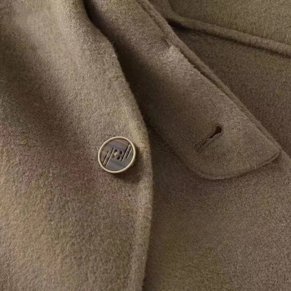 Men's Wool Jacket Thick Warm Lapel Button Classic