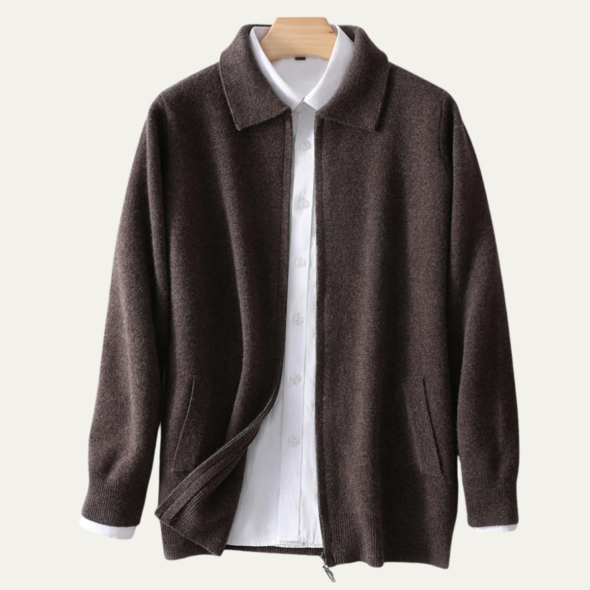 Men's Soft Wool Cardigan Sweater